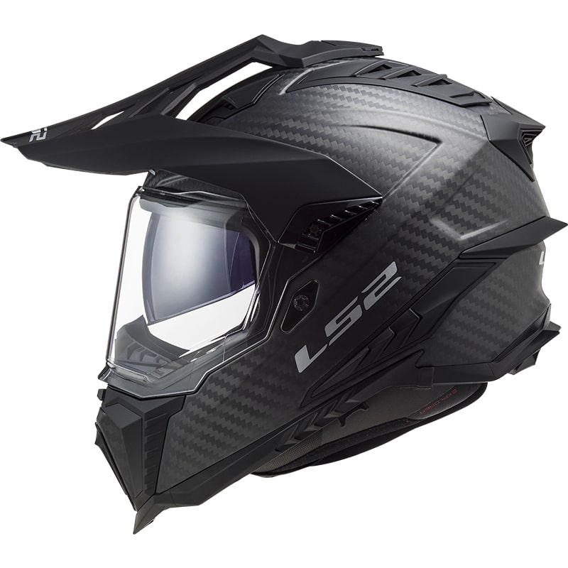 Enduro Helm LS2 MX701 Explorer C Solid Carbon Zwart Mat