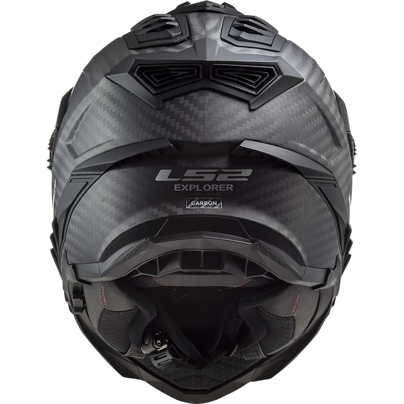 Enduro Helm LS2 MX701 Explorer C Solid Carbon Zwart Mat