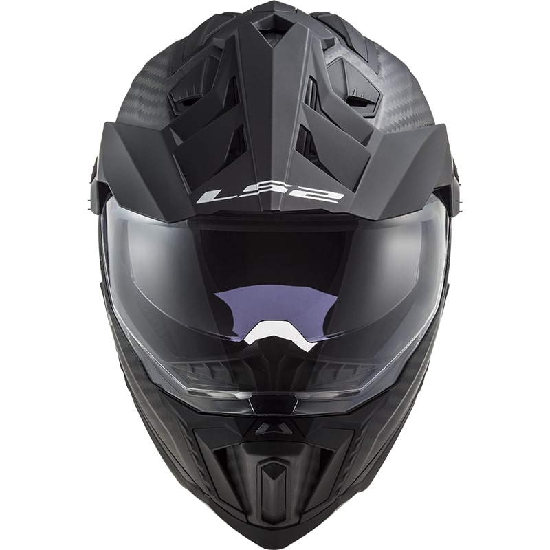 Enduro Helm LS2 MX701 Explorer C Solid Carbon Zwart Mat
