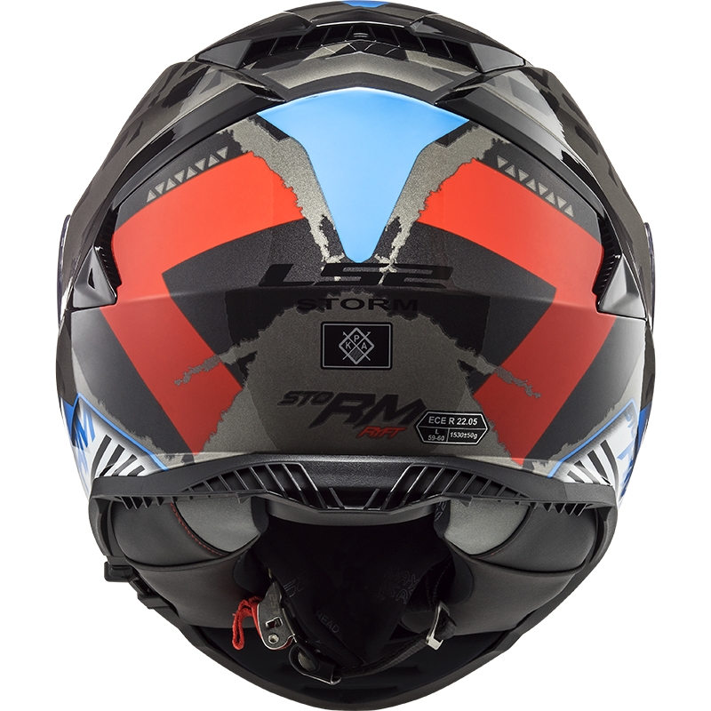 LS2 FF800 Storm Sprinter zwart-rood-titanium integraal motorhelm