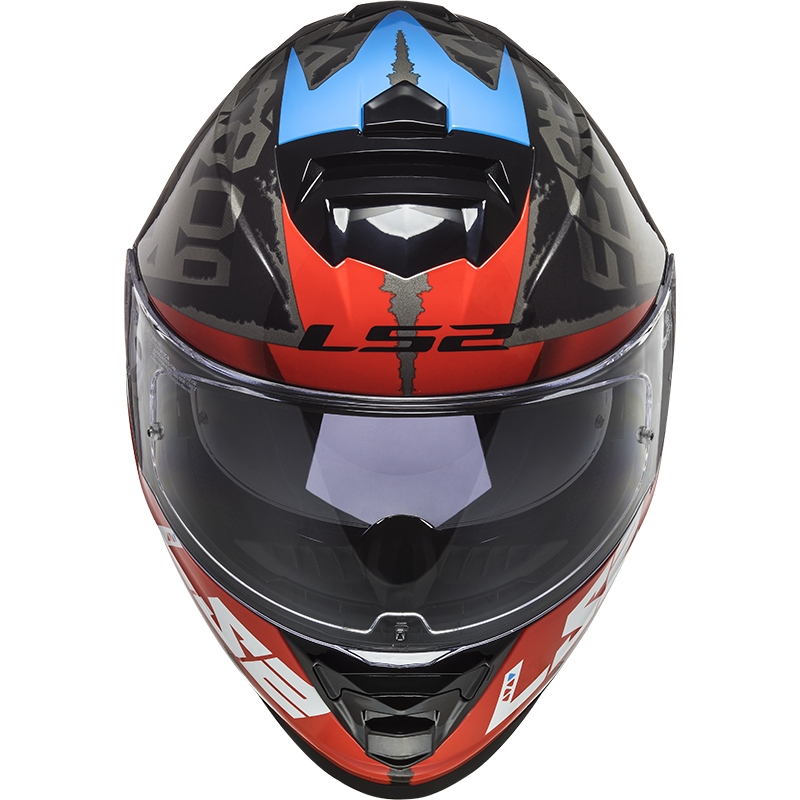LS2 FF800 Storm Sprinter zwart-rood-titanium integraal motorhelm