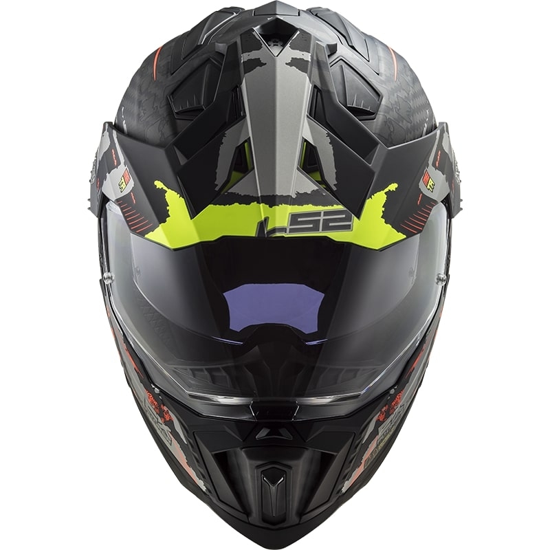 Endurohelm LS2 MX701 Explorer C Extend zwart-grijs-fluogeel