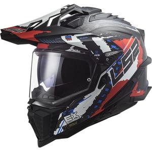 Enduro Helm LS2 MX701 Explorer C Verlengen zwart-blauw-rood