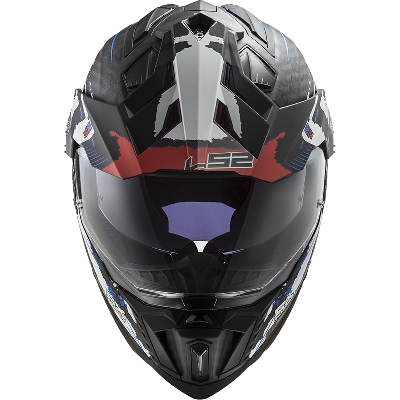 Enduro Helm LS2 MX701 Explorer C Verlengen zwart-blauw-rood
