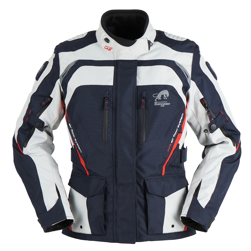 Dames Furygan Apalaches Rood, Wit en Blauw Motorjack
