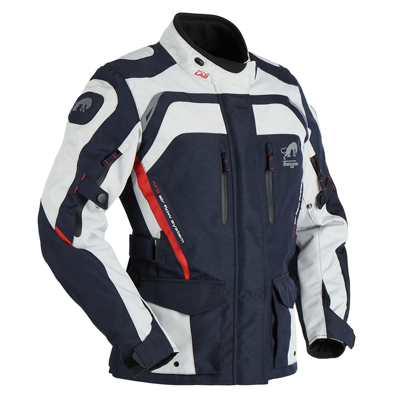Dames Furygan Apalaches Rood, Wit en Blauw Motorjack