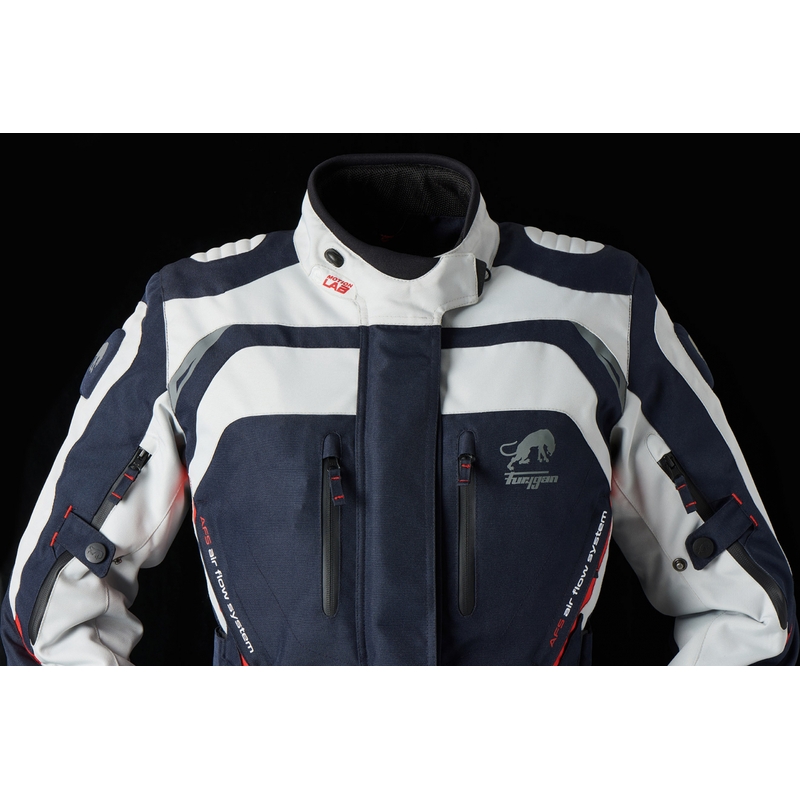Dames Furygan Apalaches Rood, Wit en Blauw Motorjack