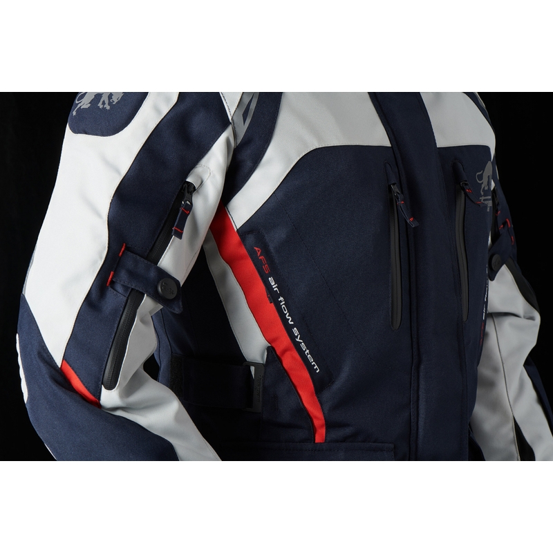 Dames Furygan Apalaches Rood, Wit en Blauw Motorjack