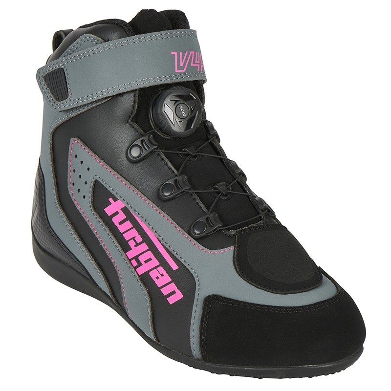 Dames Furygan V4 Easy D3O Zwart-Grijs-Roze Motorfiets Laarzen