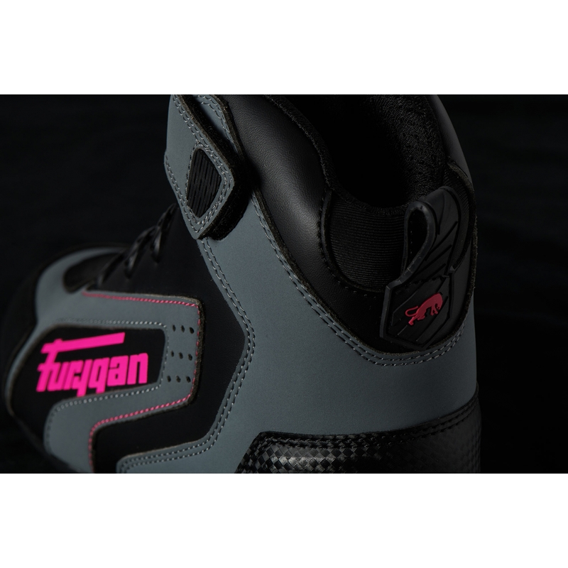 Dames Furygan V4 Easy D3O Zwart-Grijs-Roze Motorfiets Laarzen