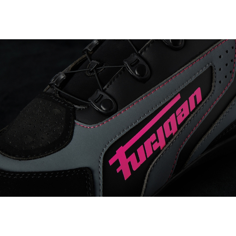 Dames Furygan V4 Easy D3O Zwart-Grijs-Roze Motorfiets Laarzen
