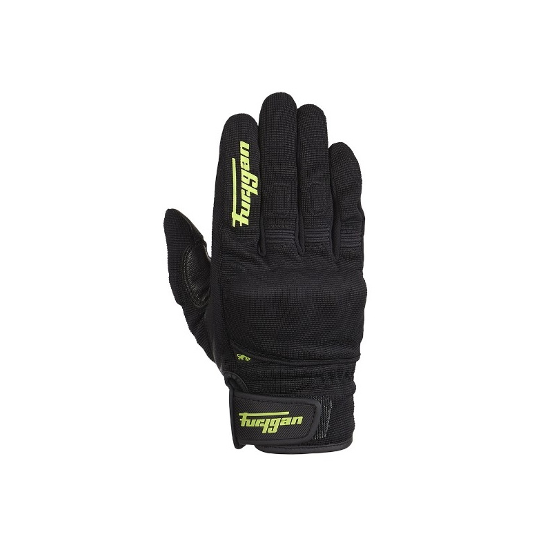 Motorhandschoenen Furygan Jet D3O zwart-fluogroen