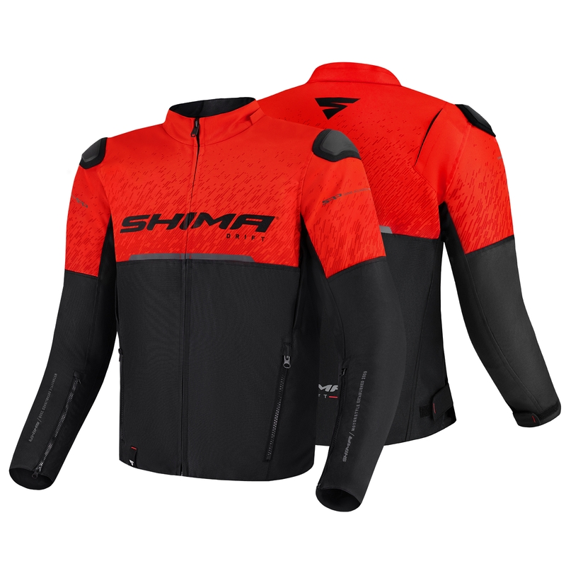Motorjas Shima Drift zwart-rood