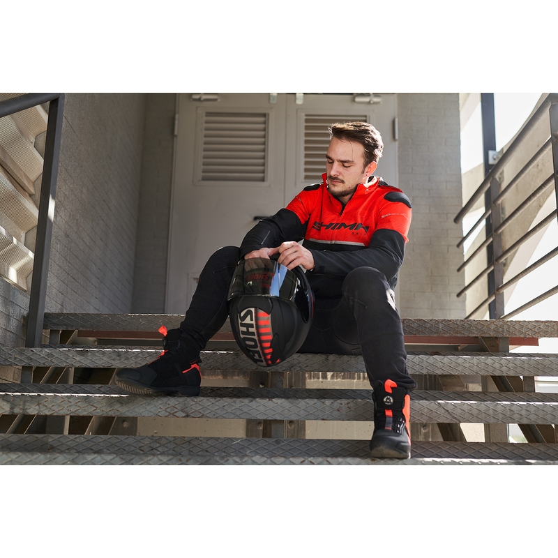 Motorjas Shima Drift zwart-rood