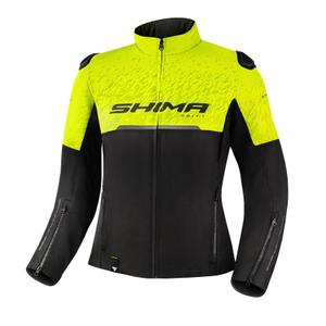 Dames motorjas Shima Drift zwart-fluo geel