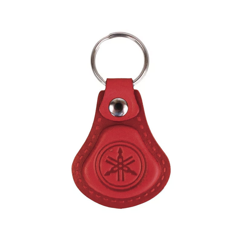 Leren sleutelhanger Yamaha rood