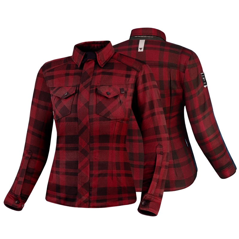 Dames motorshirt Shima Renegade 2 rood