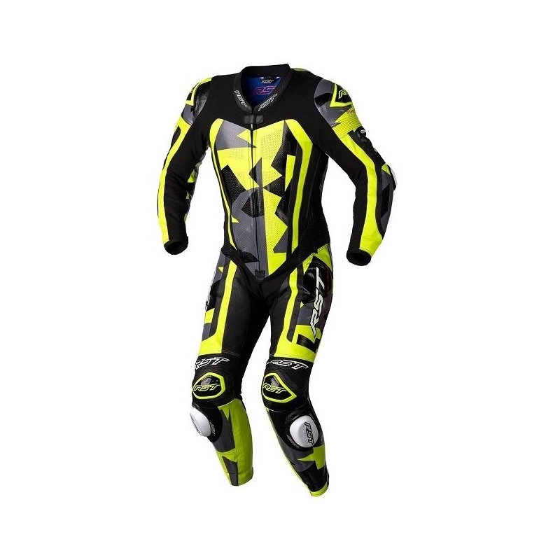 Jednodílná kombinéza na motorku RST Pro Series CE černo-šedo-fluo žlutá výprodej