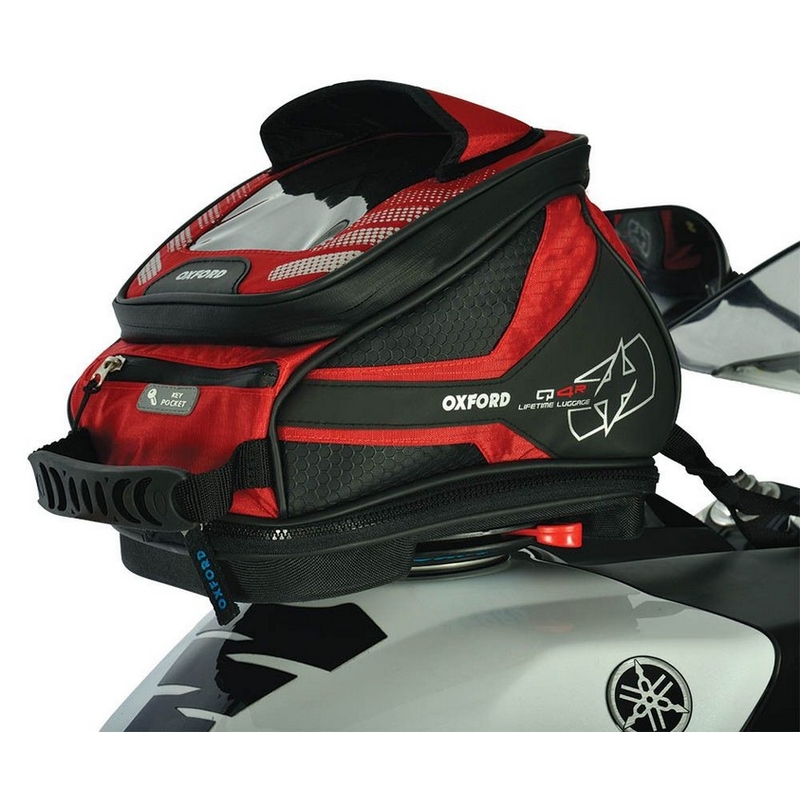 Tanktas voor motorfiets Oxford Q4R QR-rood