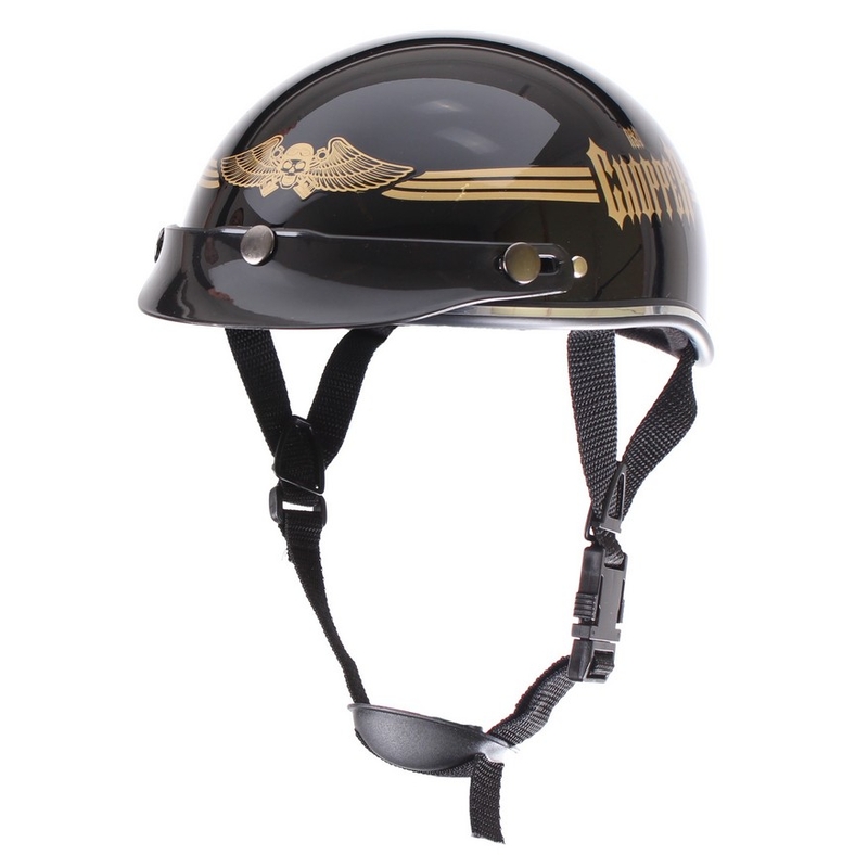 Motorhelm braincap RSA Skull zwart glanzend