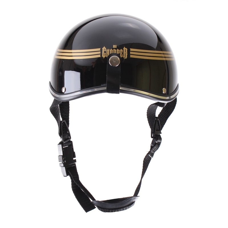 Motorhelm braincap RSA Skull zwart glanzend