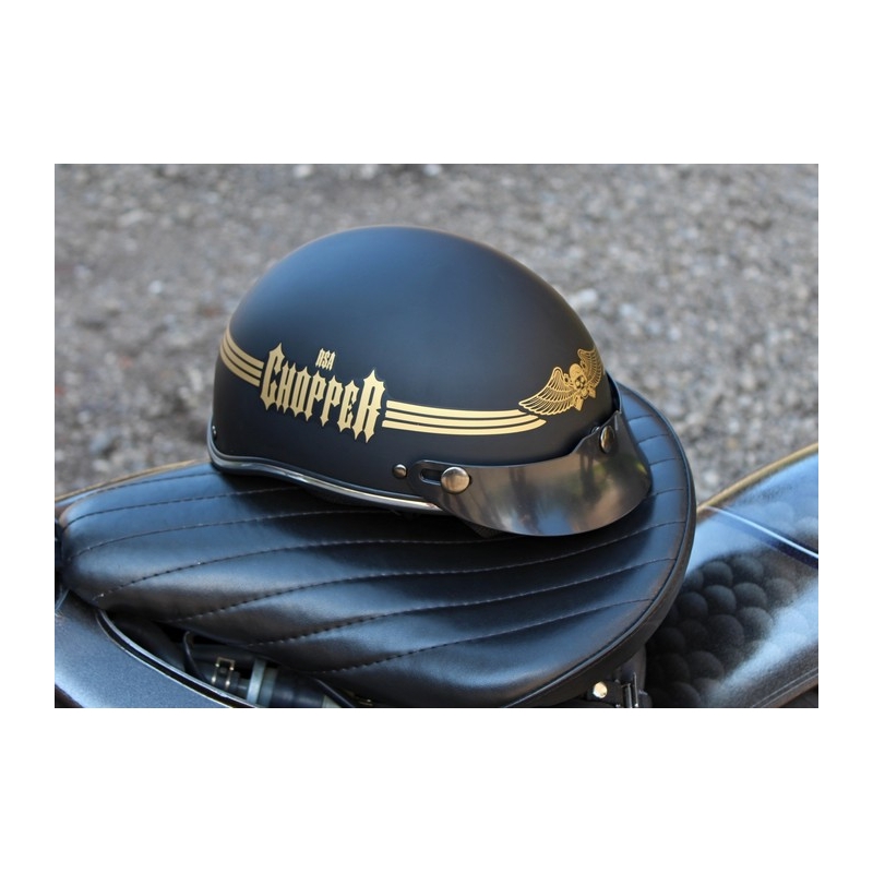 Braincap helm RSA Skull zwart mat