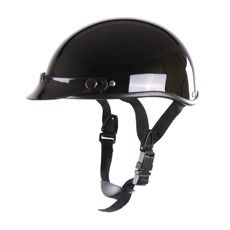Motorhelm RSA Chopper zwart glanzend