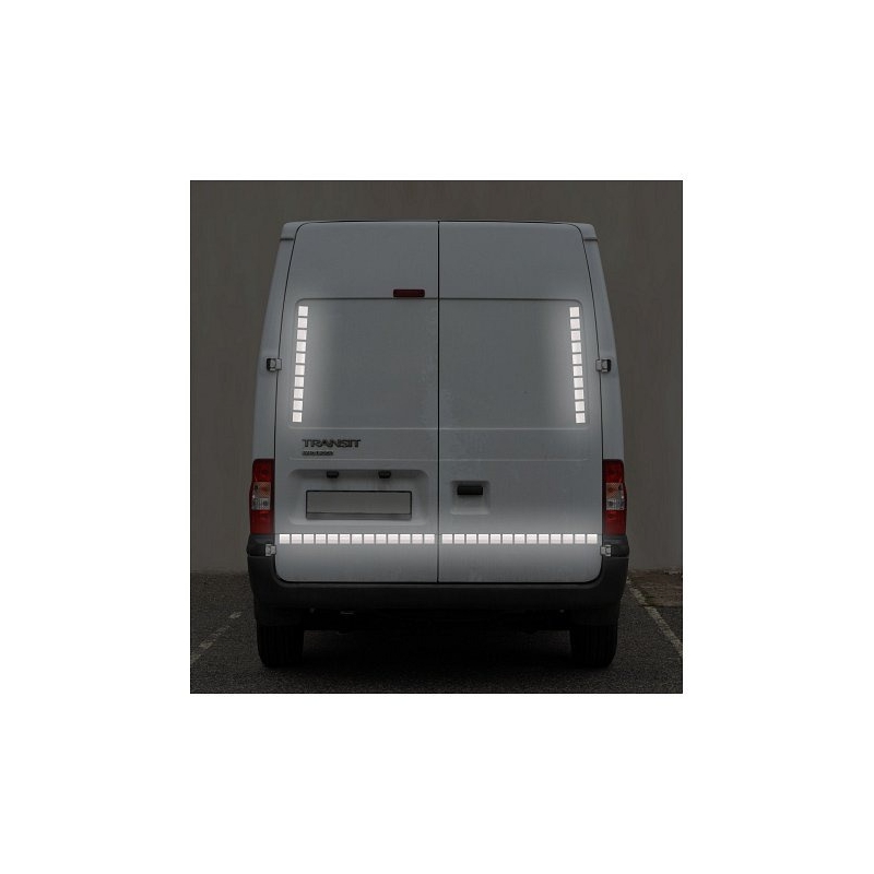 Samolepící páska reflexní dělená 1m x 5cm bílá