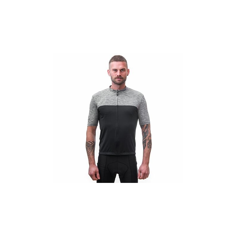 SENSOR CYKLO MOTION herenshirt fullsleeve full zip zwart/grijs uitverkoop
