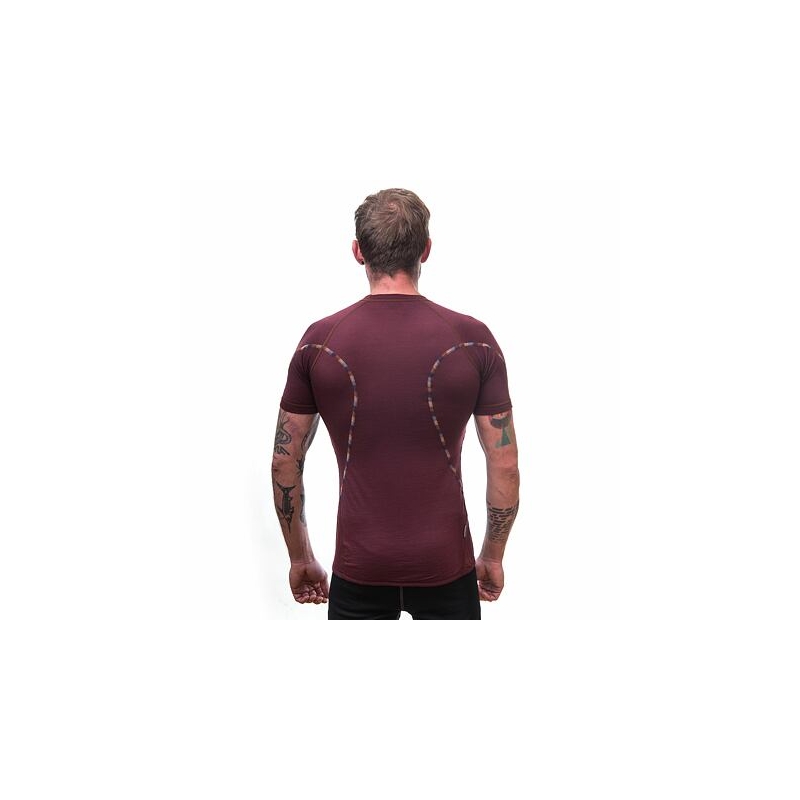 Pánské triko Sensor Merino Air vínové výprodej