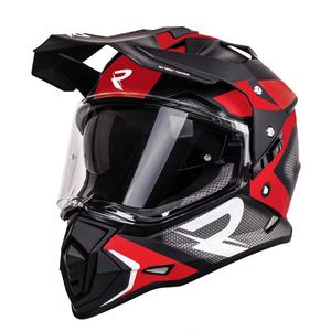 Enduro helm Street Racer Tracker zwart-rood