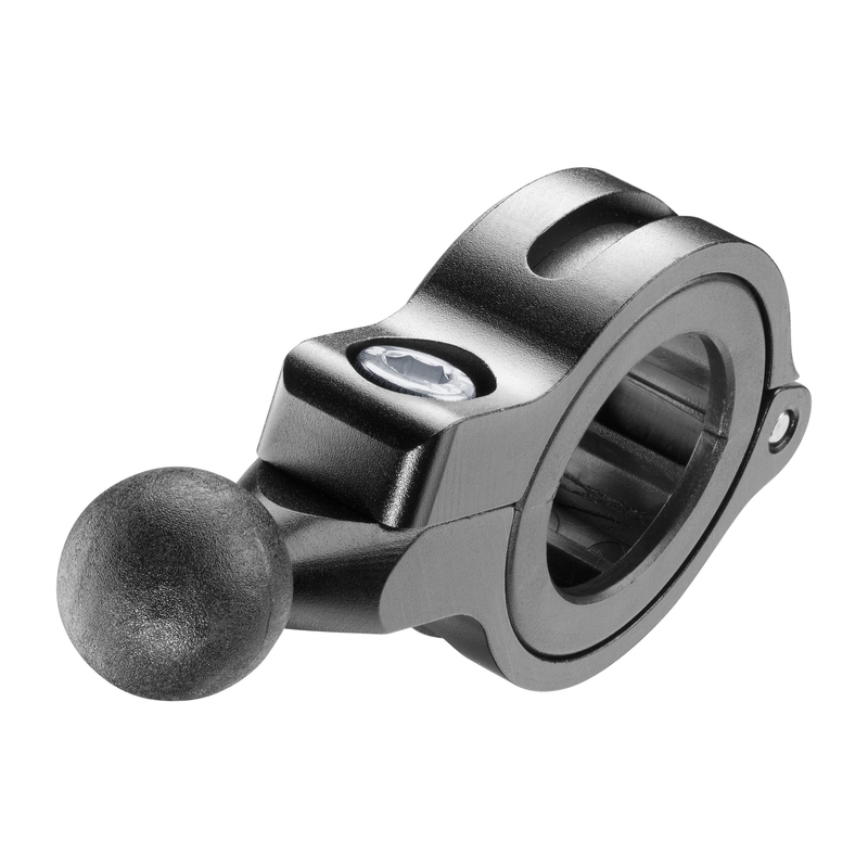 Stuur- of spiegelbevestiging voor Interphone-etuis met 17 mm scharnier