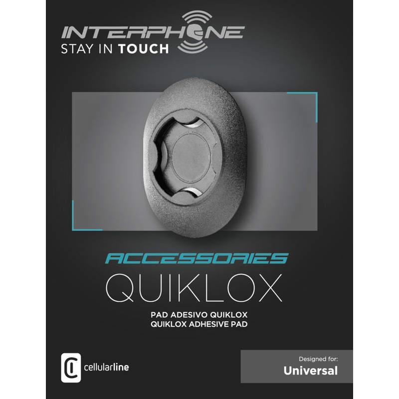 Interphone SMQUIKLOXPAD zelfklevende basis voor QUIKLOX houders zwart
