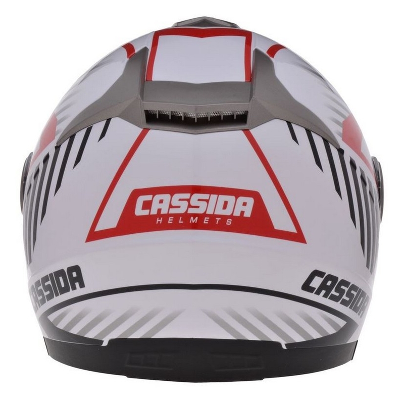 Cassida Magnum zwart-wit-rode motorhelm