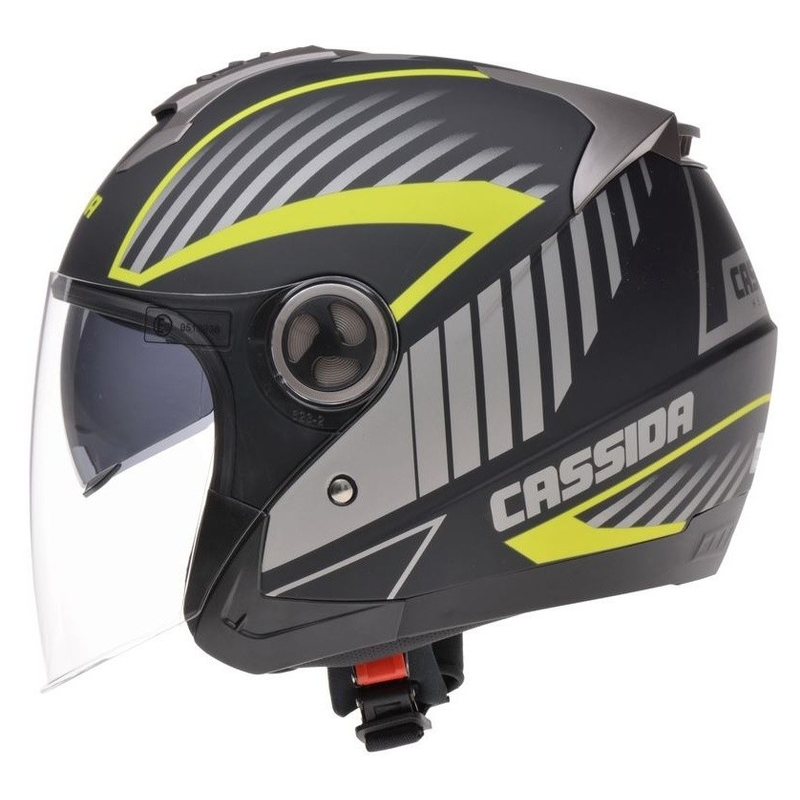 Cassida Magnum zwart-grijs-fluo geel motorhelm