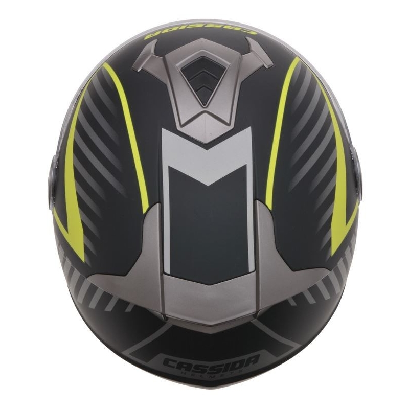 Cassida Magnum zwart-grijs-fluo geel motorhelm