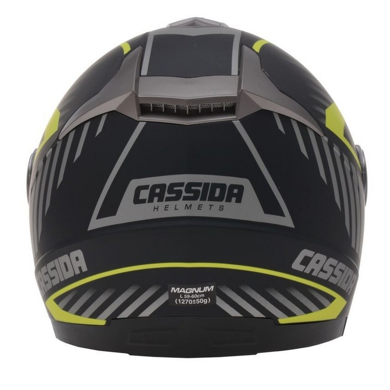 Cassida Magnum zwart-grijs-fluo geel motorhelm