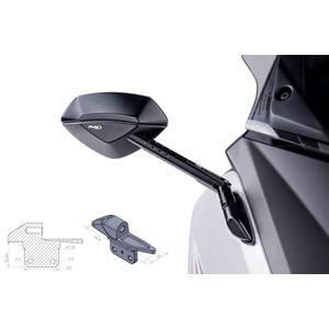 Adaptér na zpětné zrcátko PUIG ADAPTER RIGHT SIDE FOR FAIRING TMAX 12'-13' černý to fairing