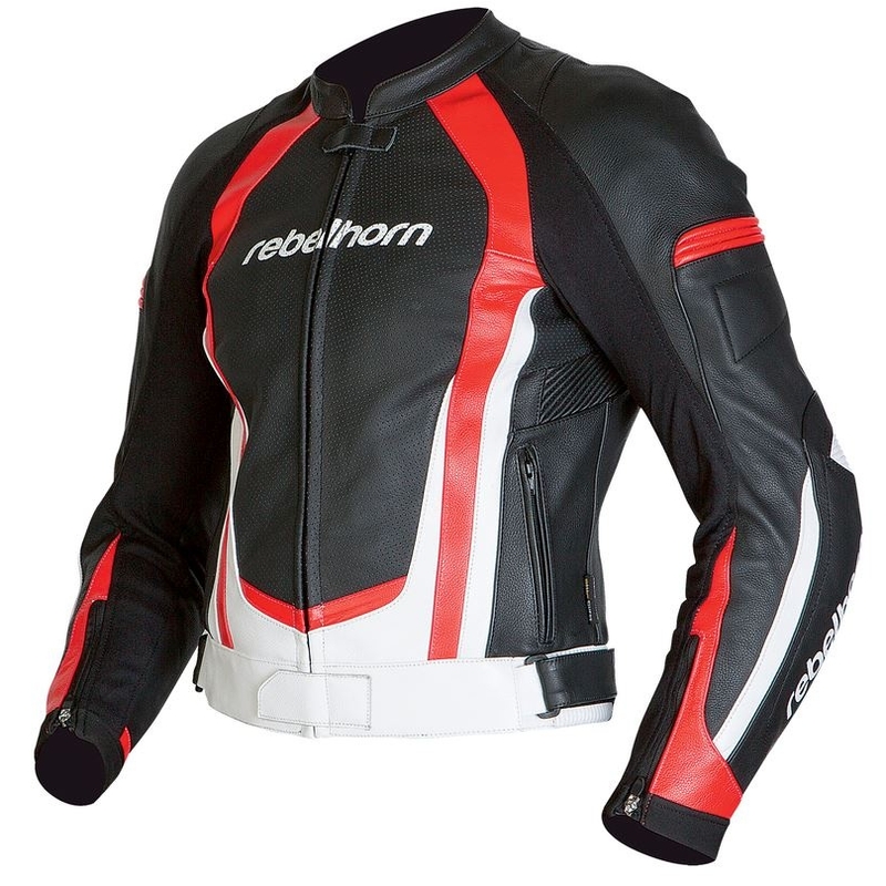 Bunda na motorku Rebelhorn Piston II černo/bílo/červená