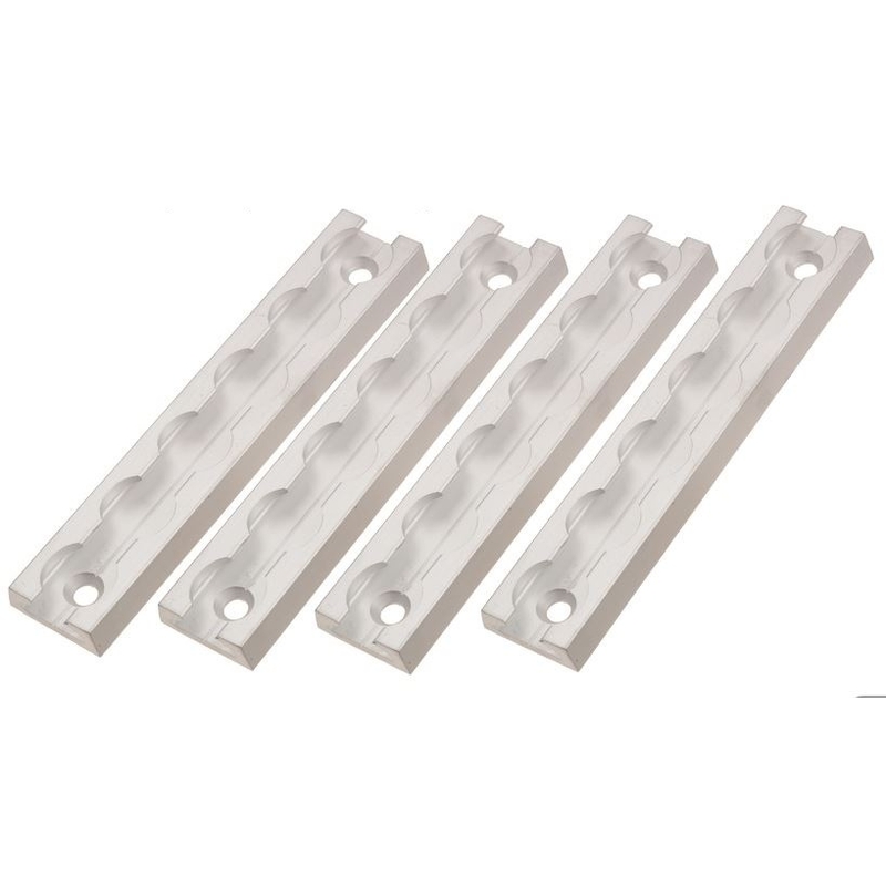 Hranatá úzká kotevní lišta Q-TECH hliníková (sada 4 kusů)