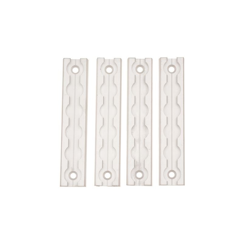 Hranatá úzká kotevní lišta Q-TECH hliníková (sada 4 kusů)