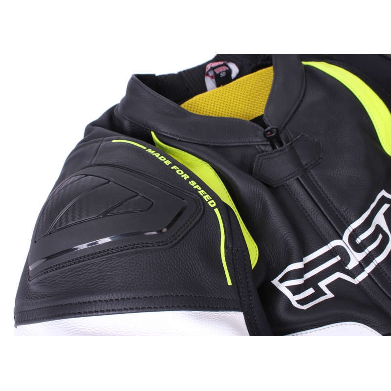 Pánská bunda RSA Speedway černo-bílo-fluo žlutá výprodej