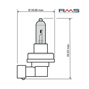 Žárovka RMS 12V 35W, H8 modrá