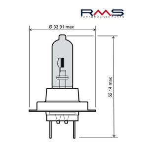 Žárovka RMS 12V 55W, H7 bílá