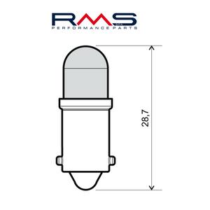 Žárovka RMS Led 12V, BA9S bílá (2ks)