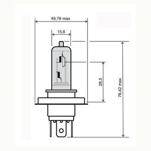 Žárovka RMS FLOSSER modrá hs1 12V 35/35W