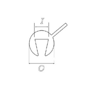 Edge trim PUIG kouřová nt:((O x I: 6,2 x 3,6 ))