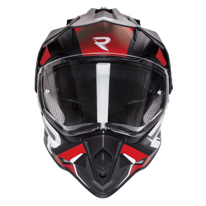 Enduro helm Street Racer Tracker zwart-rood