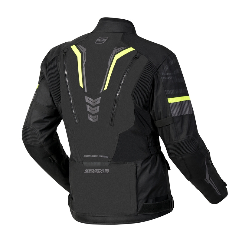 Motorjas Ozone Tour III zwart-antraciet-fluogeel