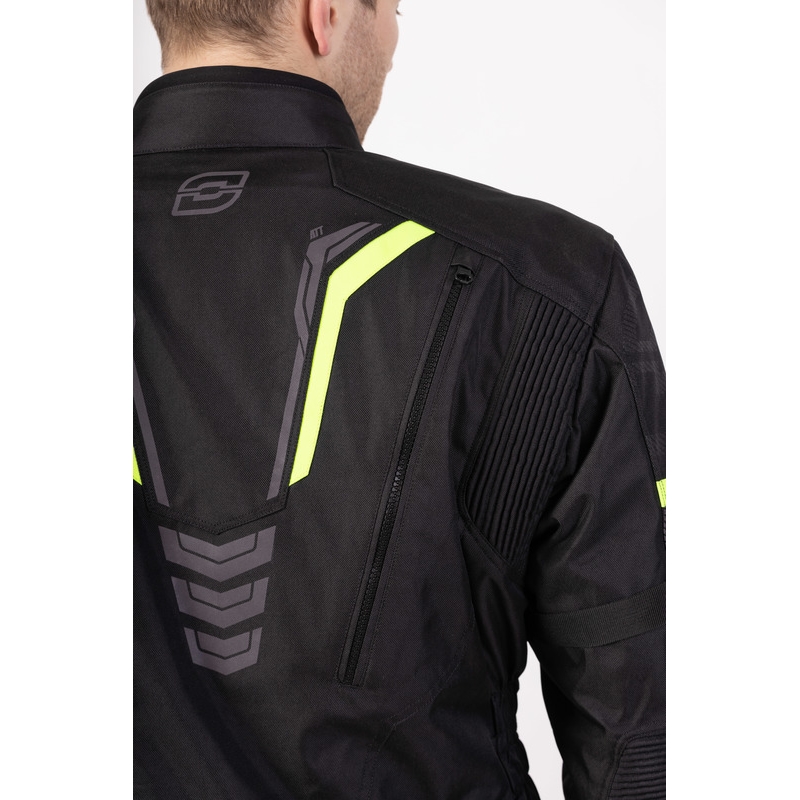 Motorjas Ozone Tour III zwart-antraciet-fluogeel